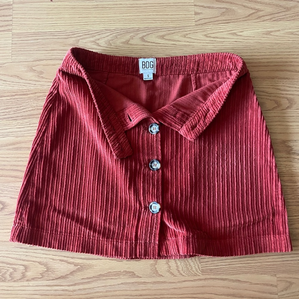 BDG Women's Mini Skirt in Rich Red